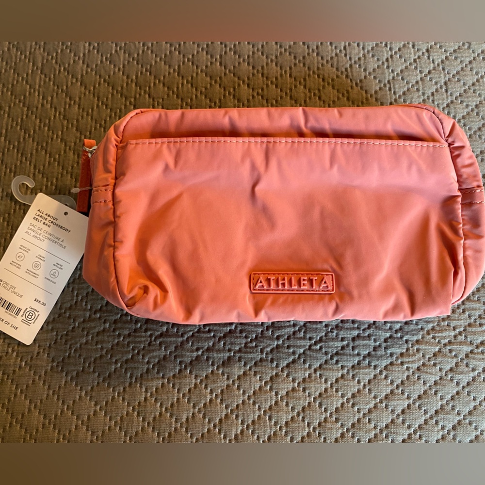 Athleta All About Large Crossbody Belt Bag, Natural Rose